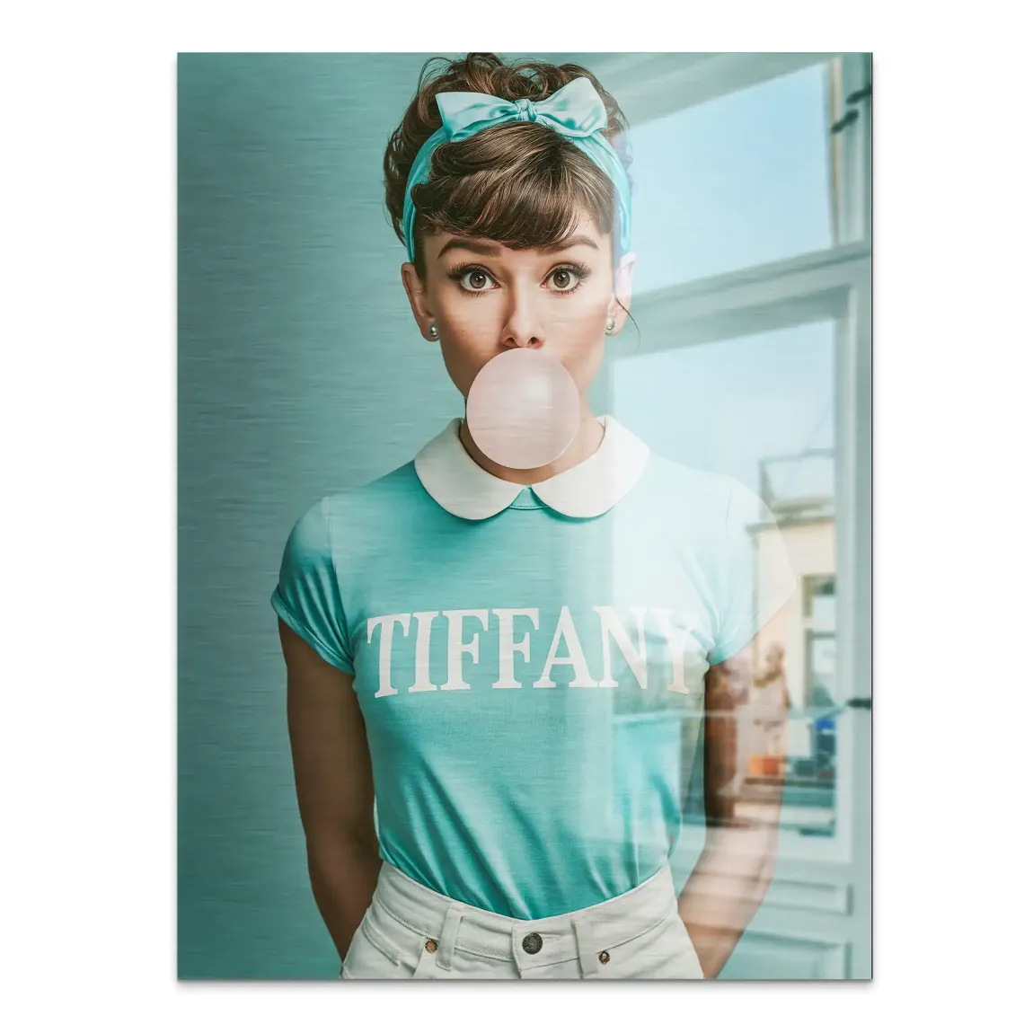 Audrey Bubble Tiffany Aluminiumbild gebürstet