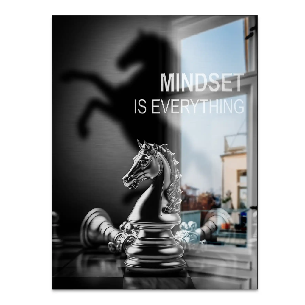 Motivation Schachfigur Aludibond Gebürstet INGALERIE