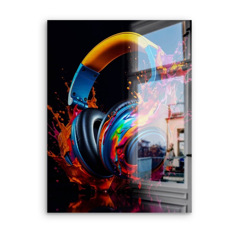 Headphones Abstrakt Aludibond Brush Bild INGALERIE