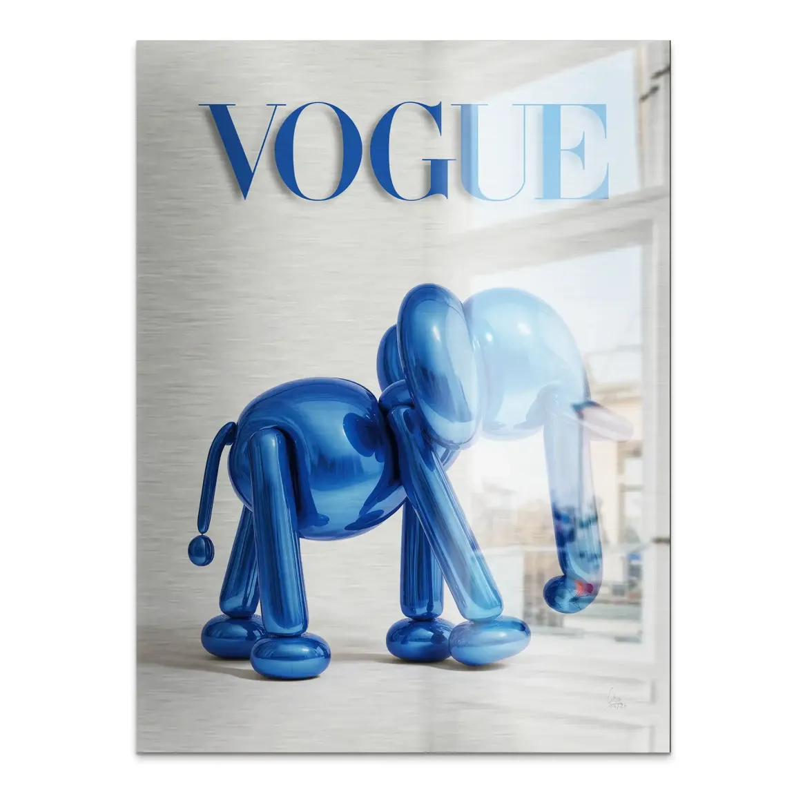 Ballon Elefant Chic Aluminiumbild gebürstet