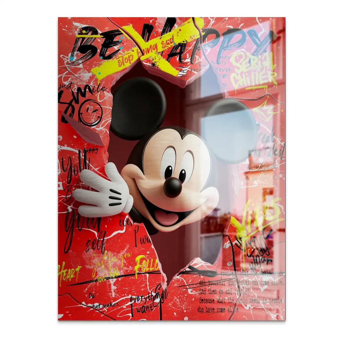 Charming Smile Micky Mouse Aludibond Gebürstet INGALERIE