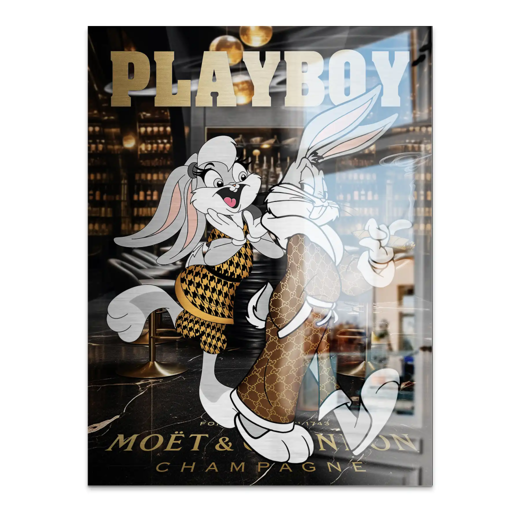 Mr. Bild Bunny Playboy Style Alu Gebürstet INGALERIE