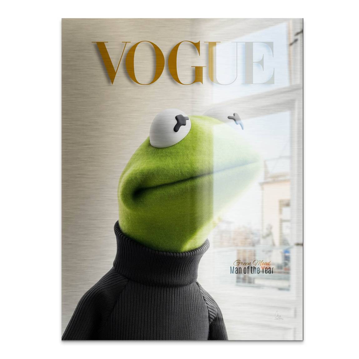 Kermit Couture Aluminiumbild gebürstet