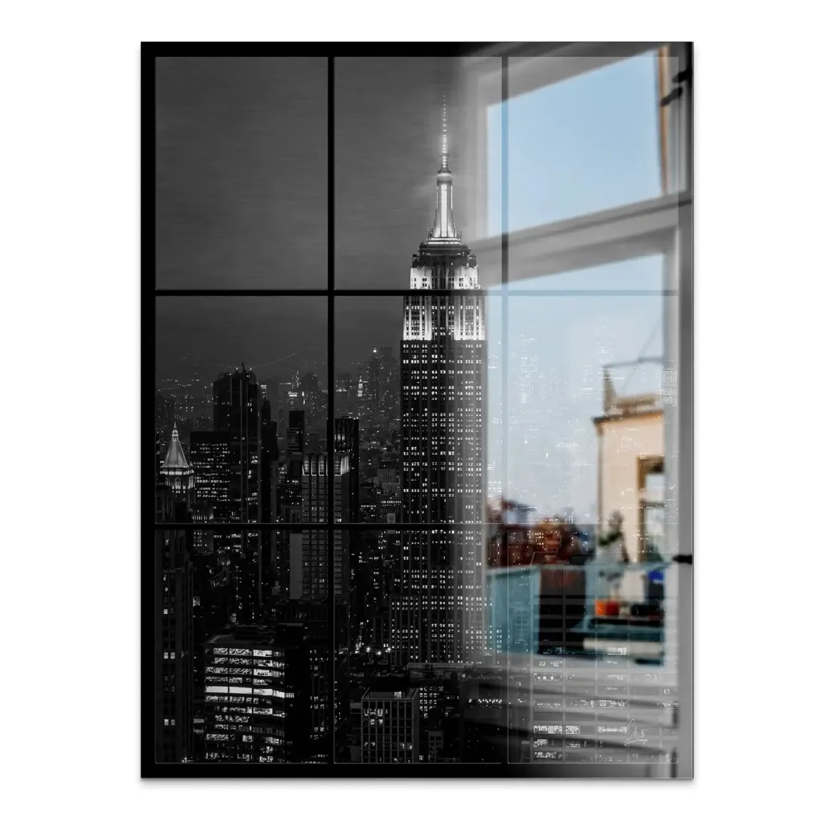 Midnight Crown New York Alu Gebürstet Bild