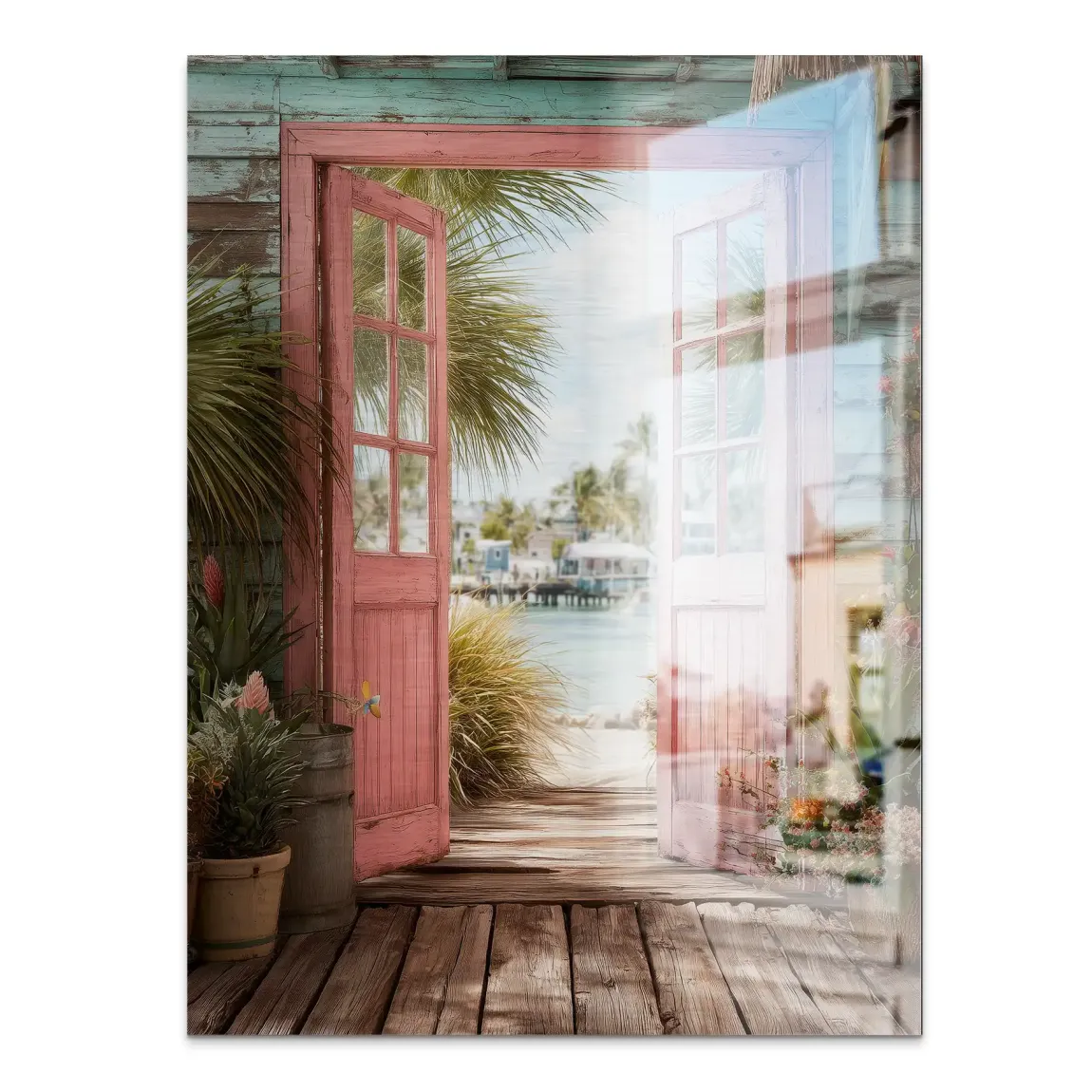 Coastal Escape Alu Gebürstet Bild - INGALERIE | Dein Onlineshop für moderne Wandbilder