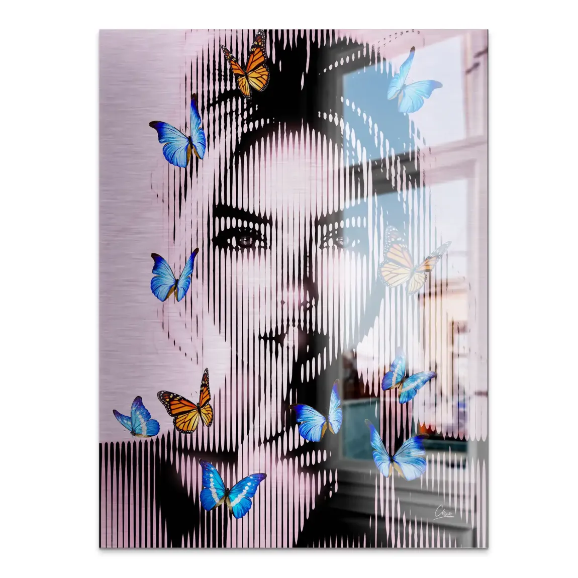 Silent Butterfly Aludibond Gebürstet INGALERIE