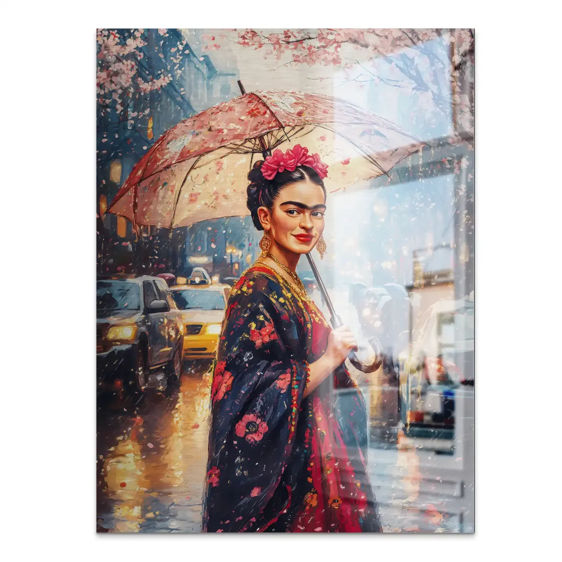 Frida im Abendregen Aludibond Gebürstet INGALERIE
