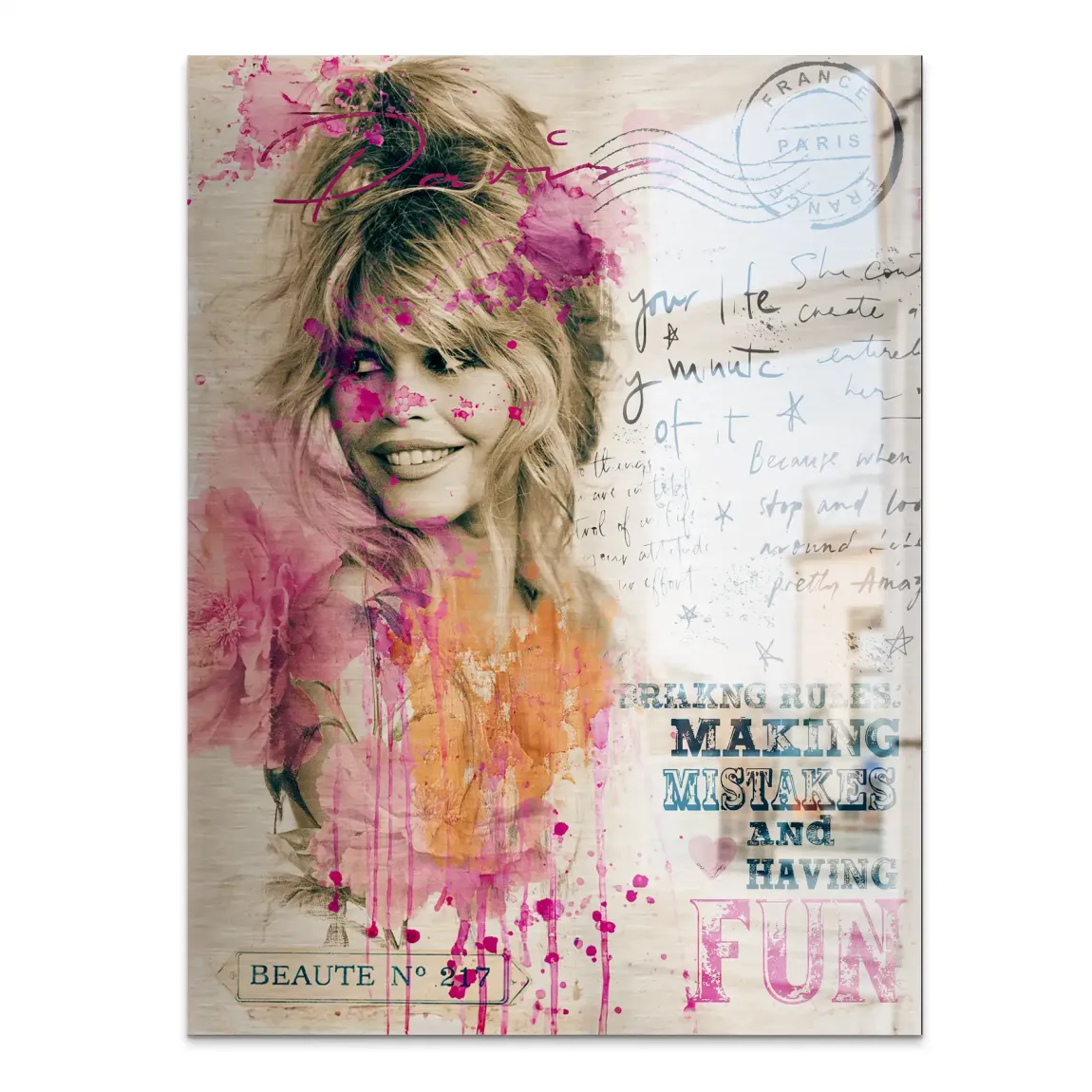 Bardot Paris Aluminiumbild gebürstet