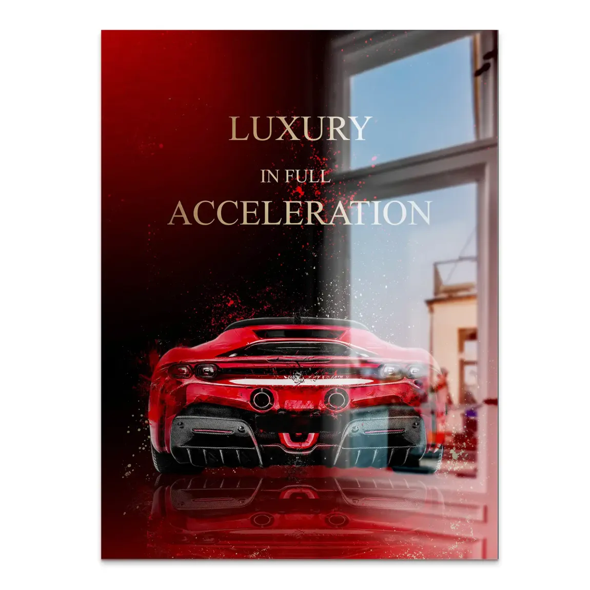 Ferrari Red Art Alu Gebürstet Bild