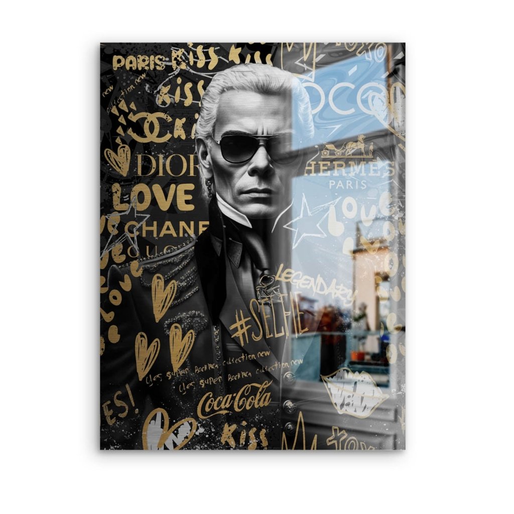 Karl Fashion Pop Art Aludibond Brush Bild INGALERIE