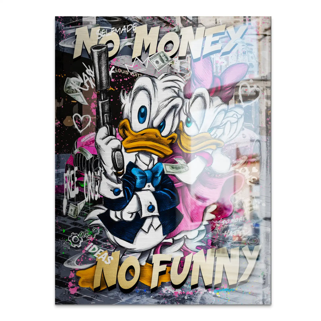 Donald No Money Aludibond Gebürstet INGALERIE