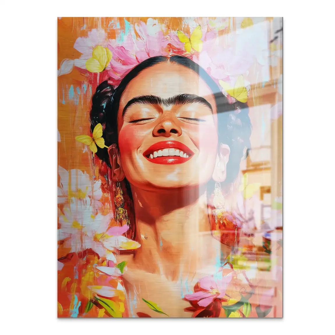 Frida Kahlo Blooming Aludibond Gebürstet INGALERIE
