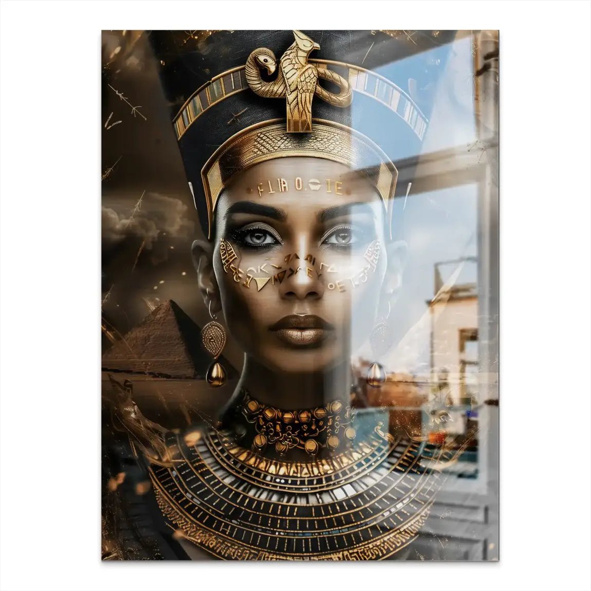 Nofretete Ägypten Style Aludibond Gebürstet INGALERIE
