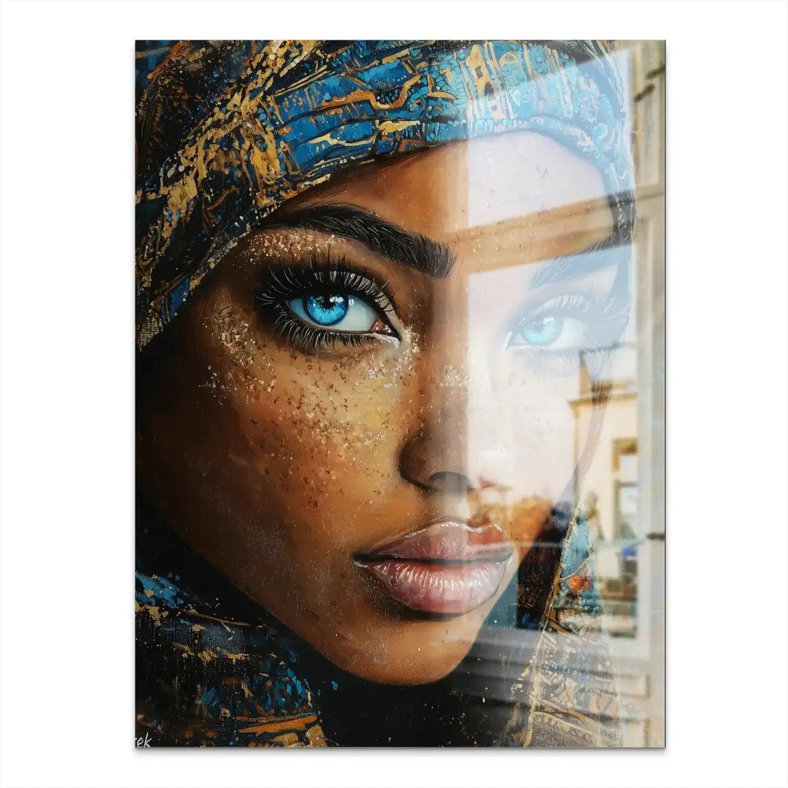 Blue Eye Alu Gebürstet Bild INGALERIE