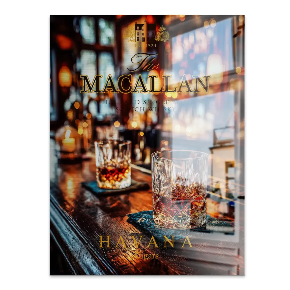 Havana Nights Whisky Alu Gebürstet Bild