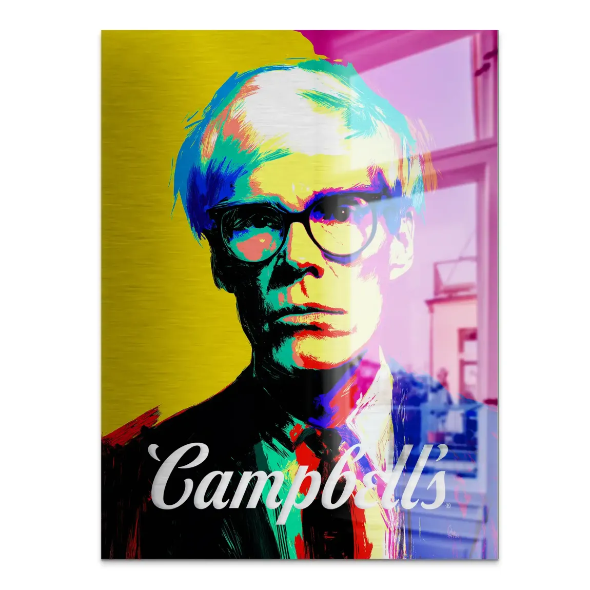 Campbell Popart Aluminiumbild gebürstet