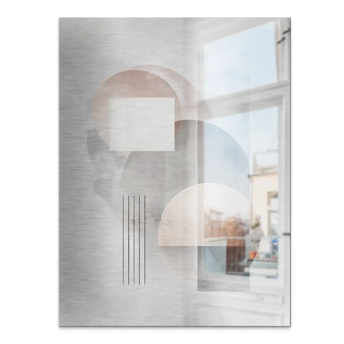 Soft Circles Alu Gebürstet Bild