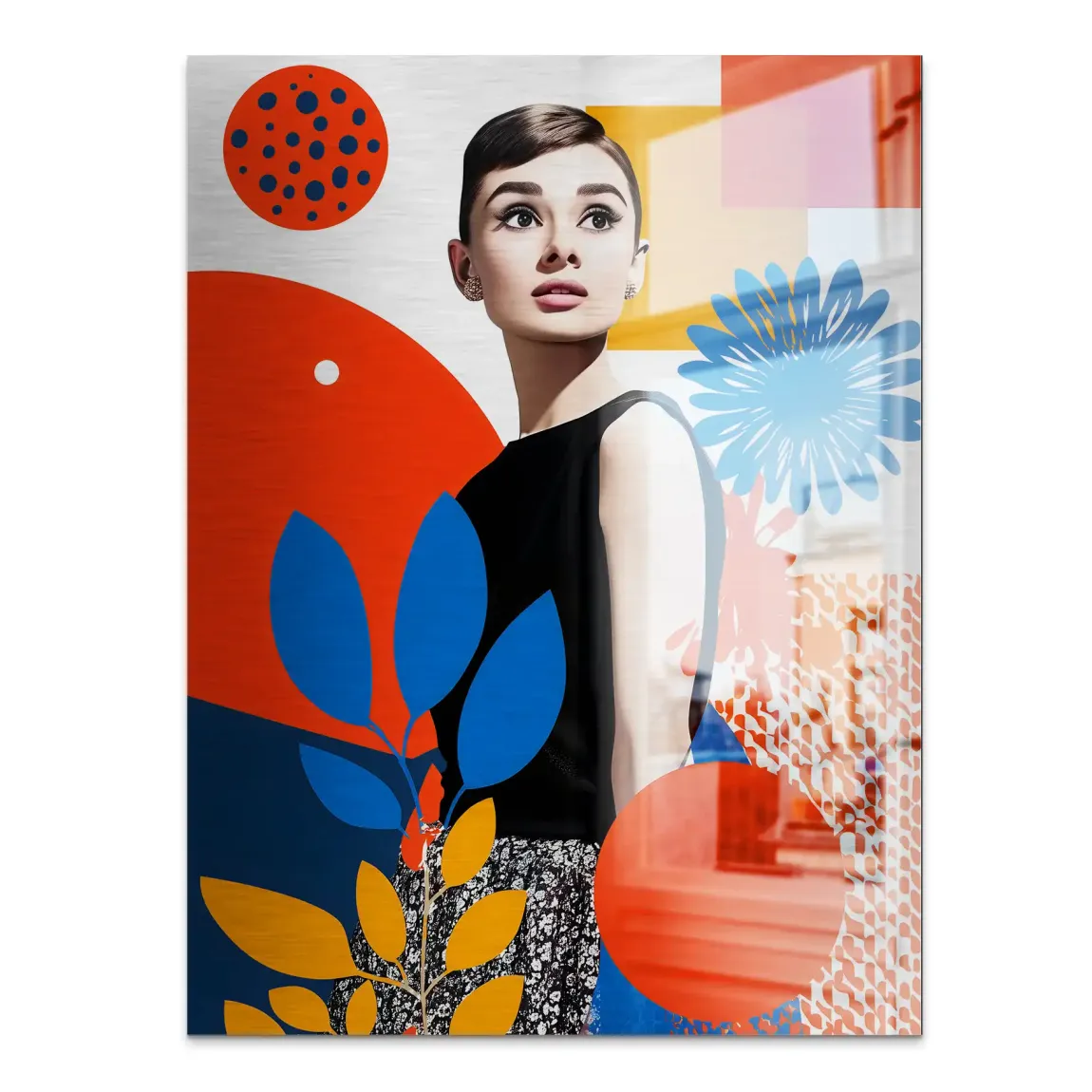 Audrey Hepburn Blooming Aludibond Gebürstet INGALERIE