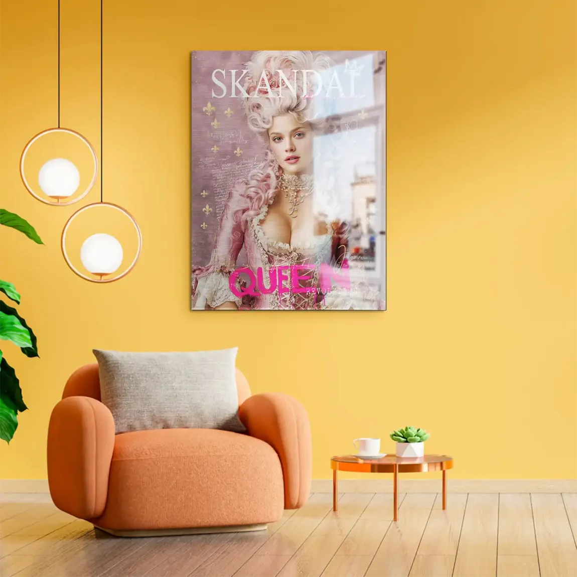Marie Antoinette Skandal Pop Art Alu Gebürstet Bild