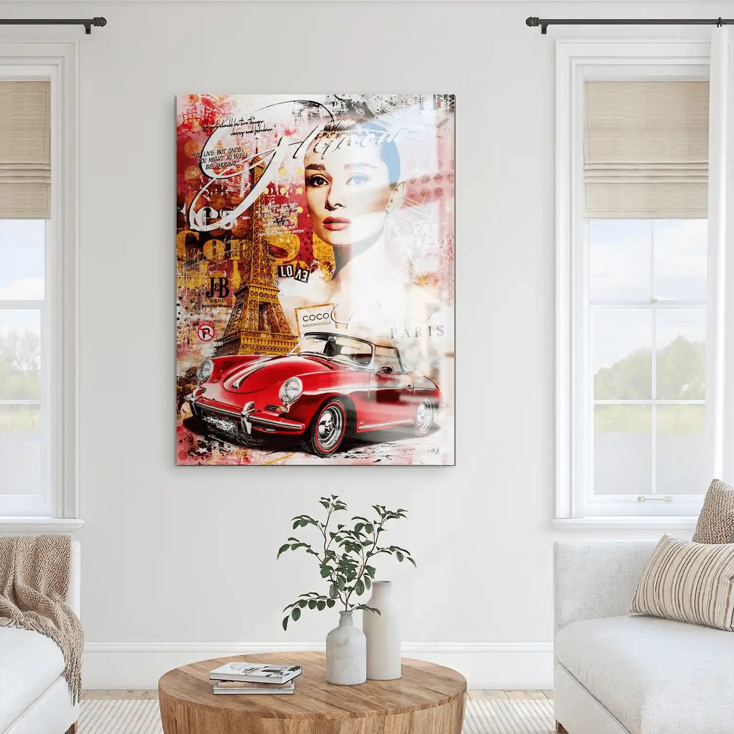 Audrey Paris Pop Art Alu Dibond Gebürstet Bild INGALERIE