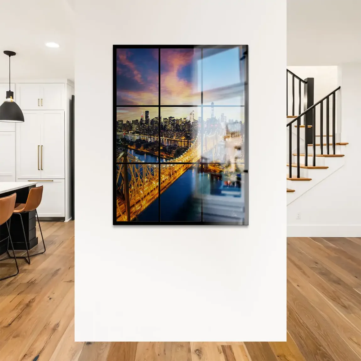 City Lights Manhattan Alu Gebürstet Bild