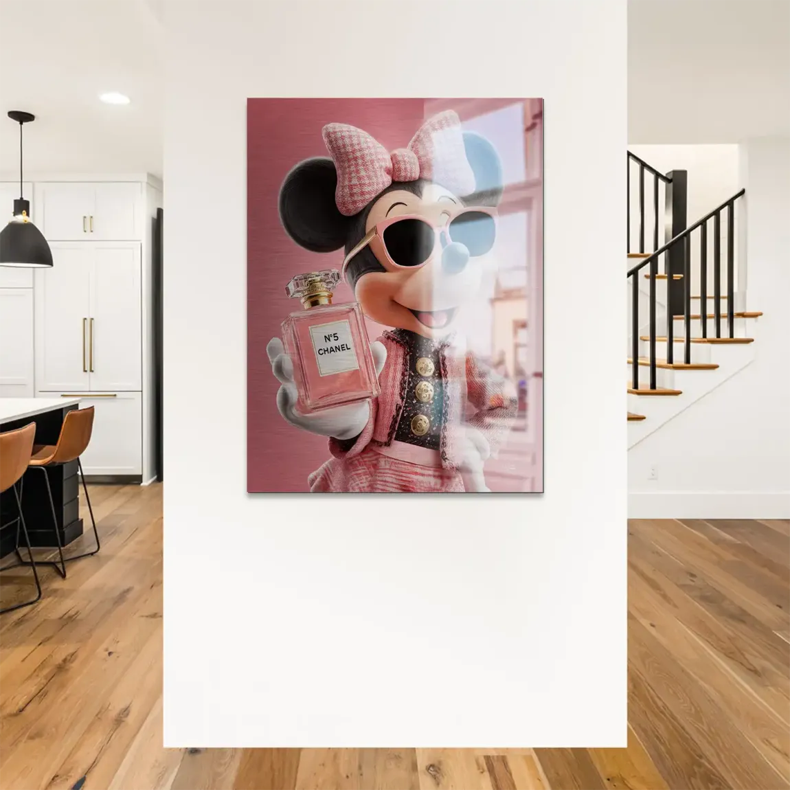 Paris Glam Minnie Maus Alu Gebürstet Bild