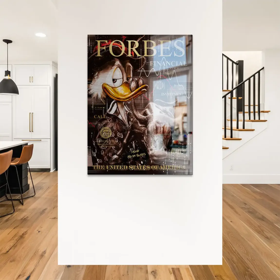 Wall Street Duck Alu Gebürstet Bild