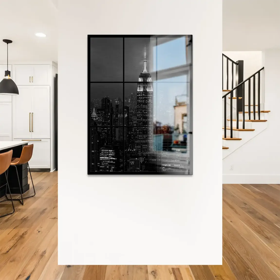 Midnight Crown New York Alu Gebürstet Bild