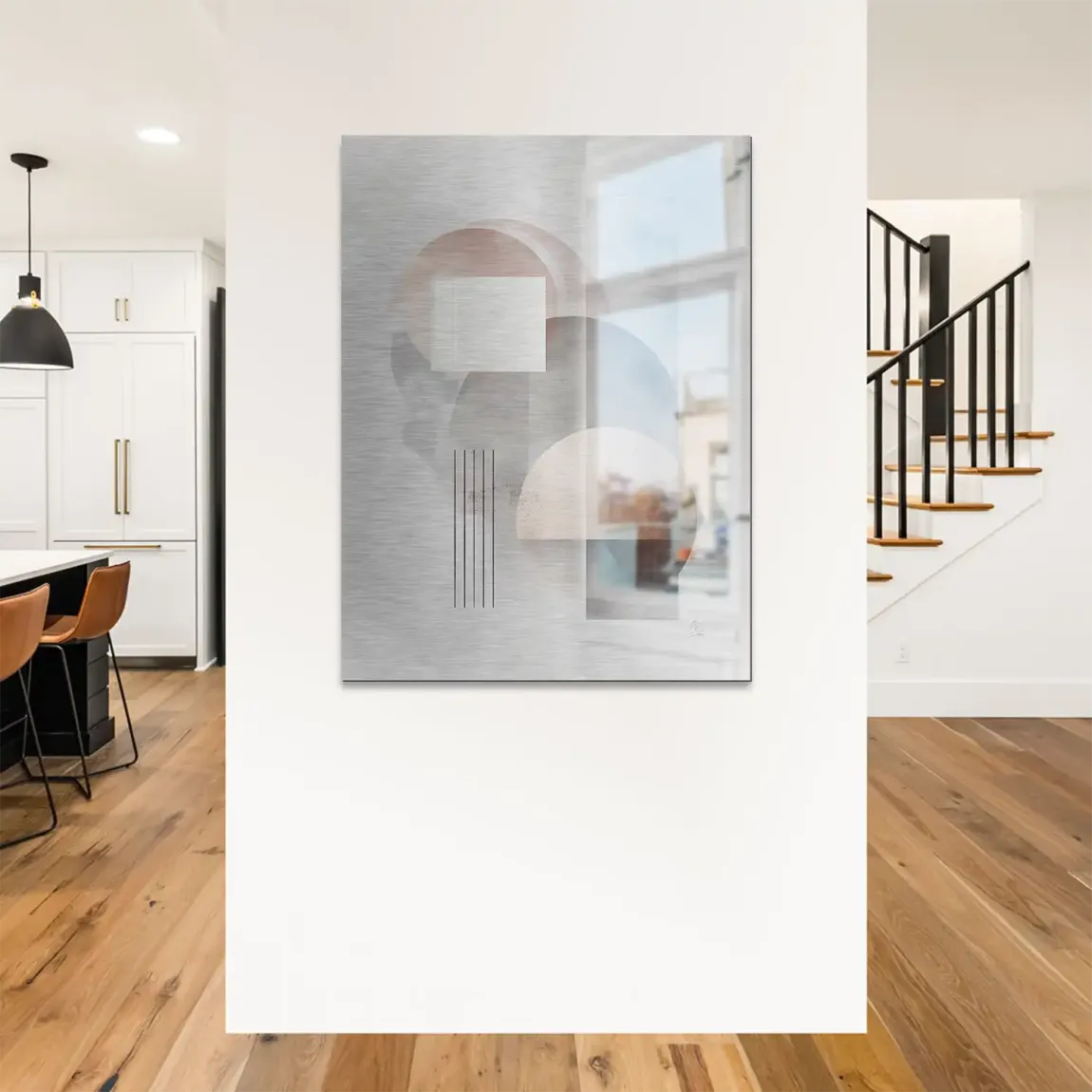 Soft Circles Alu Gebürstet Bild