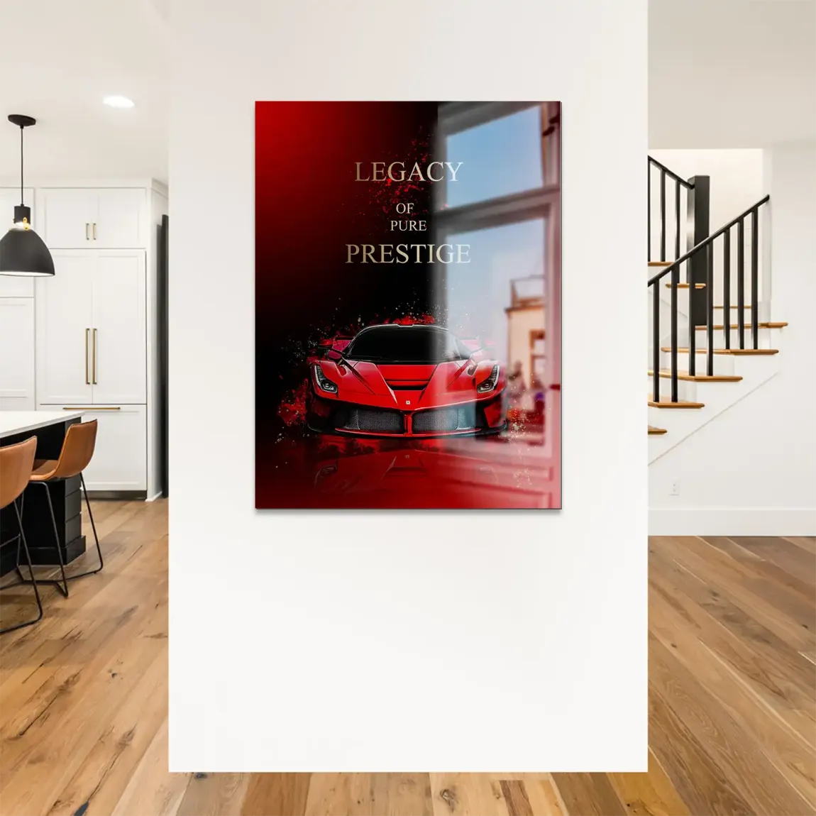 Red Prestige Ferrari Alu Gebürstet Bild