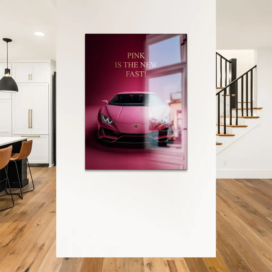 Pink Speed Lambo Alu Gebürstet Bild