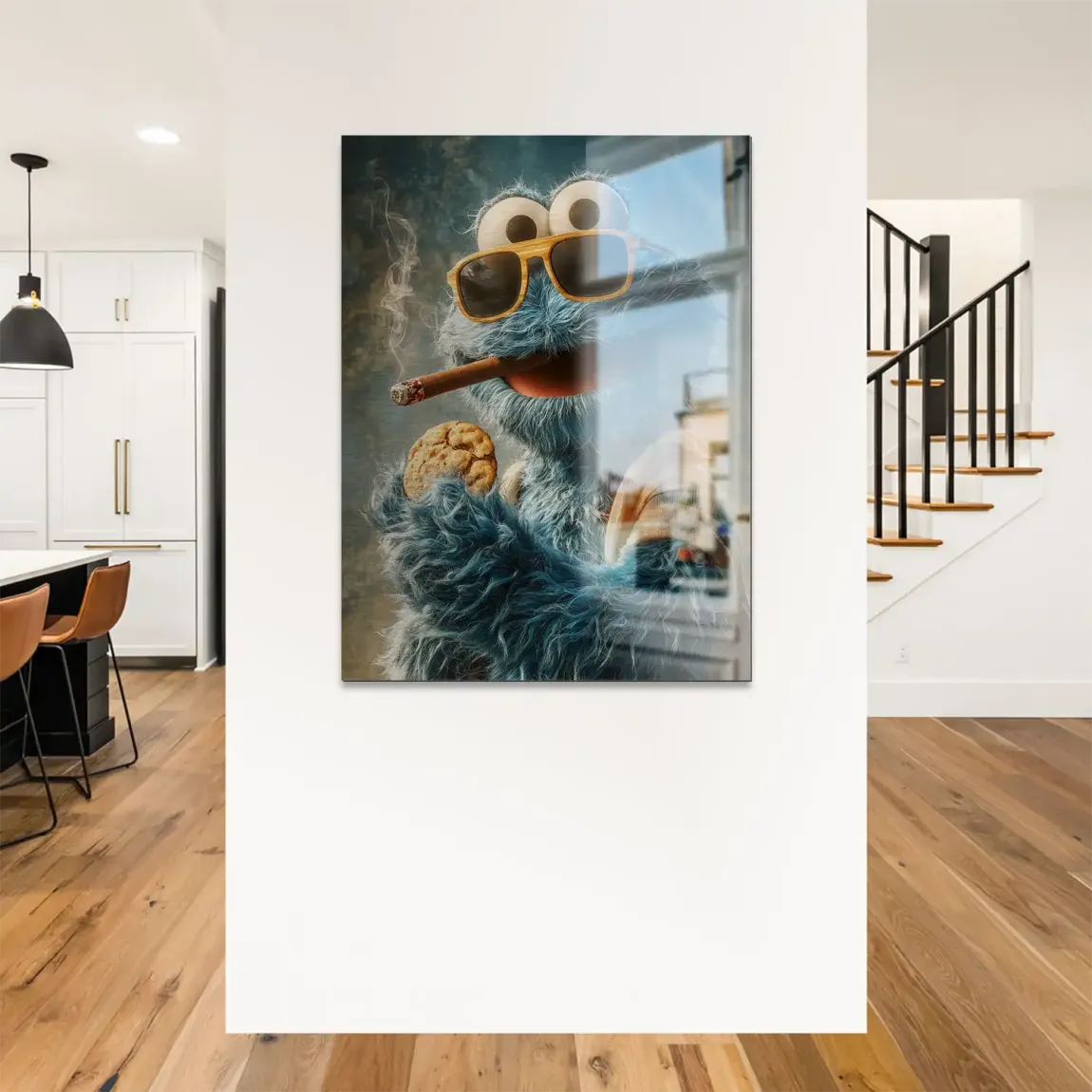 Cookie Monster Alu Gebürstet Bild