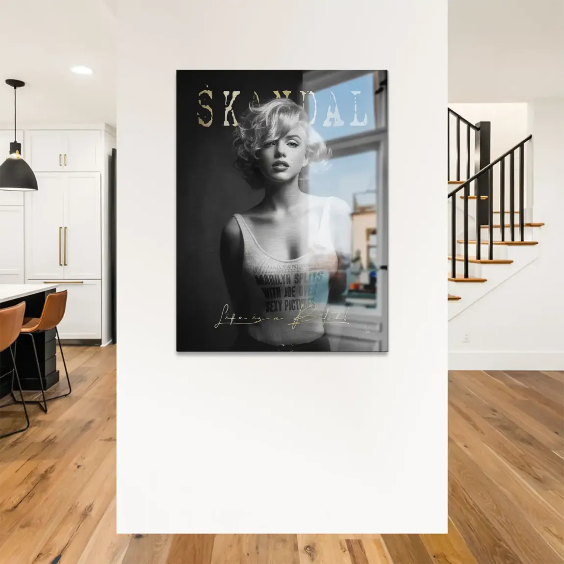 Marilyn Skandal Alu Gebürstet Bild