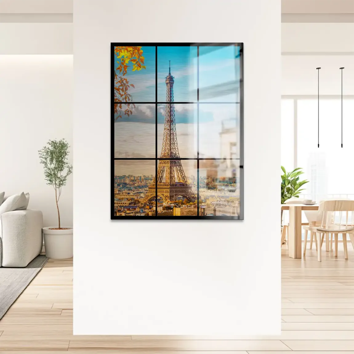 Morning Glow Paris Alu Gebürstet Bild