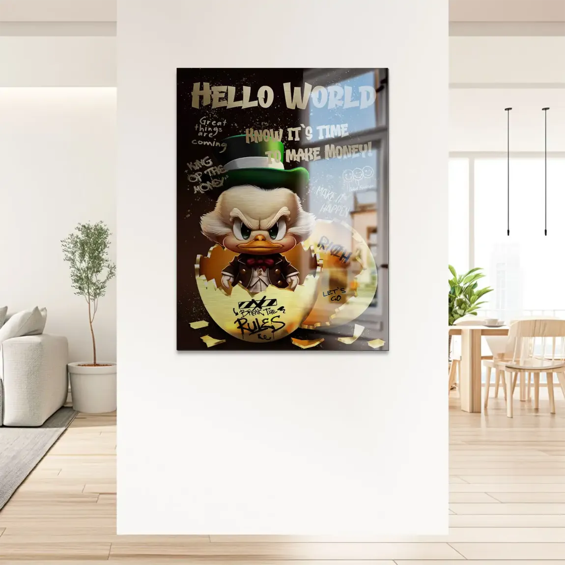 Money Master Dagobert Duck Alu Gebürstet Bild