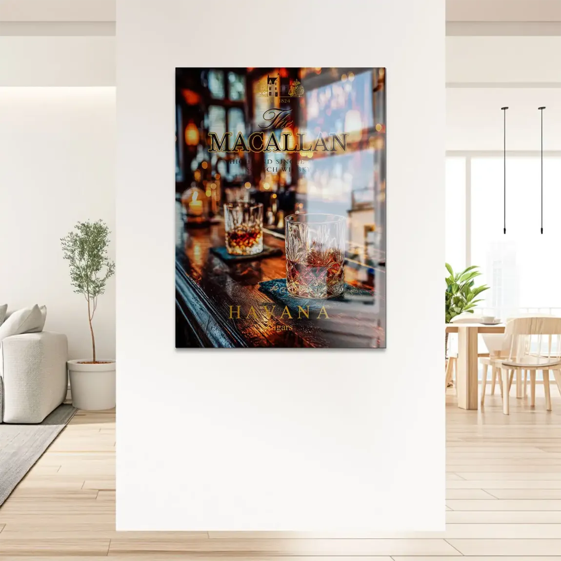 Havana Nights Whisky Alu Gebürstet Bild