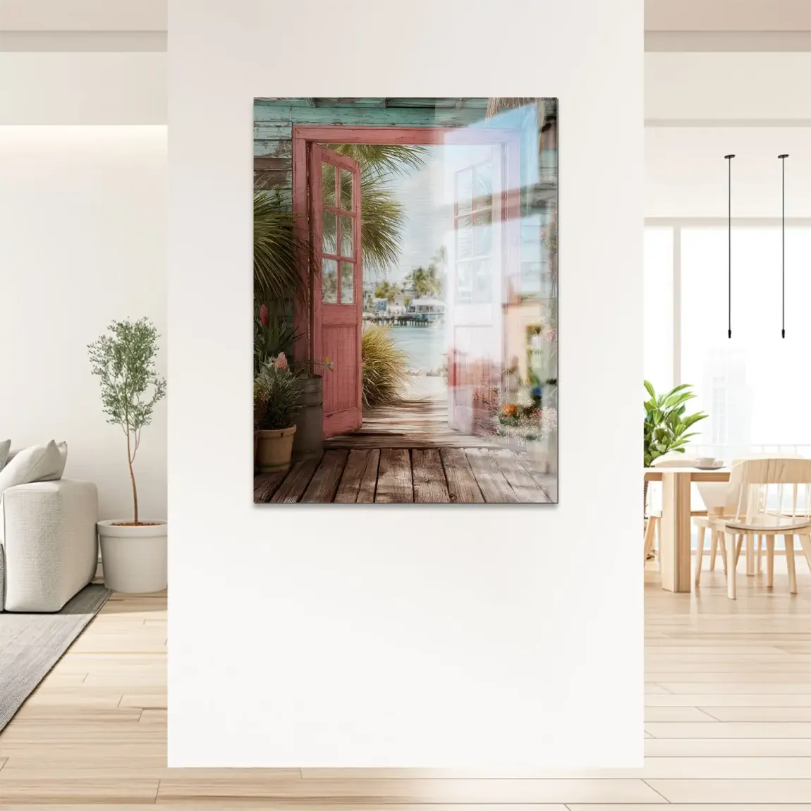 Coastal Escape Alu Gebürstet Bild - INGALERIE | Dein Onlineshop für moderne Wandbilder