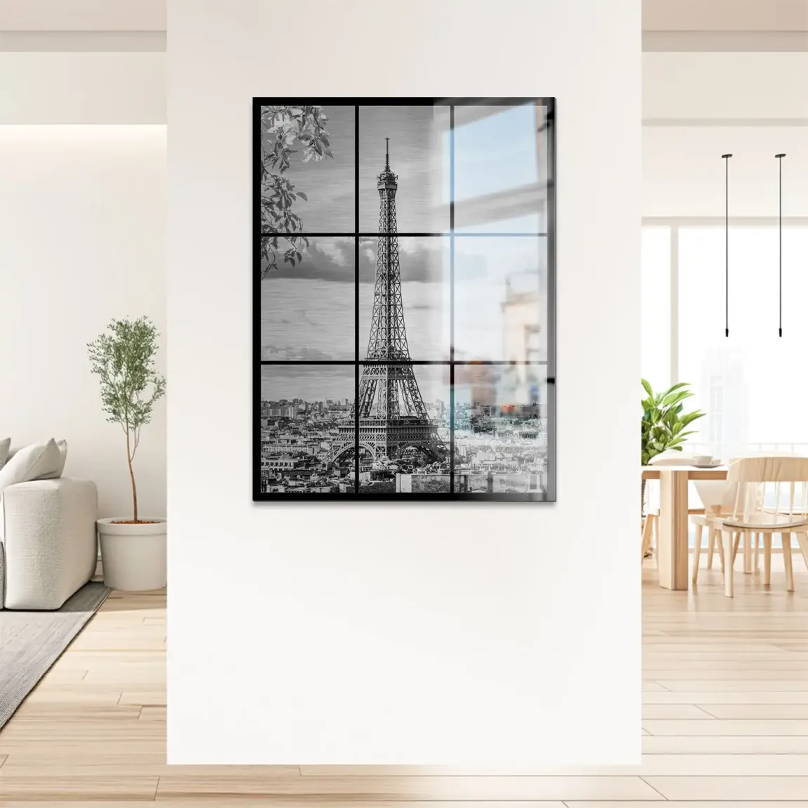 Paris Skyline View Alu Gebürstet Bild