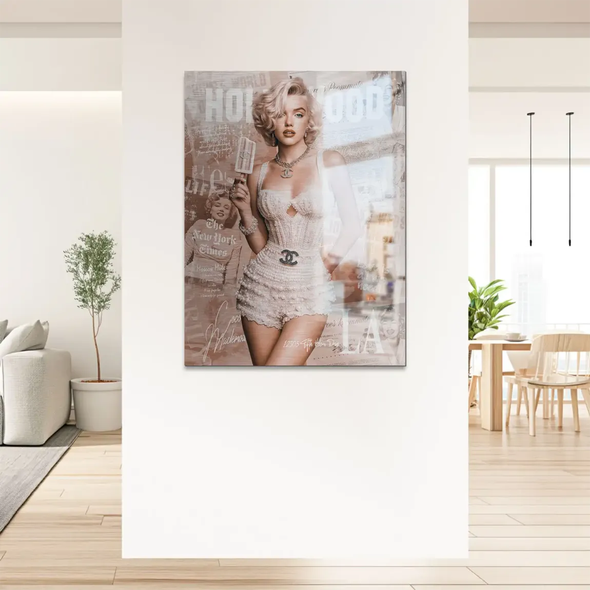 Hollywood Glam Marilyn Alu Gebürstet Bild