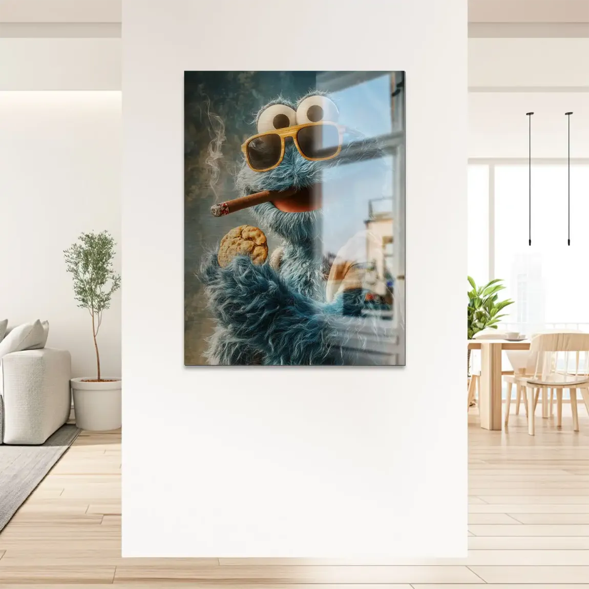 Cookie Monster Alu Gebürstet Bild