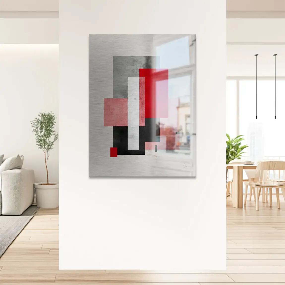 Geometric Aura Alu Gebürstet Bild