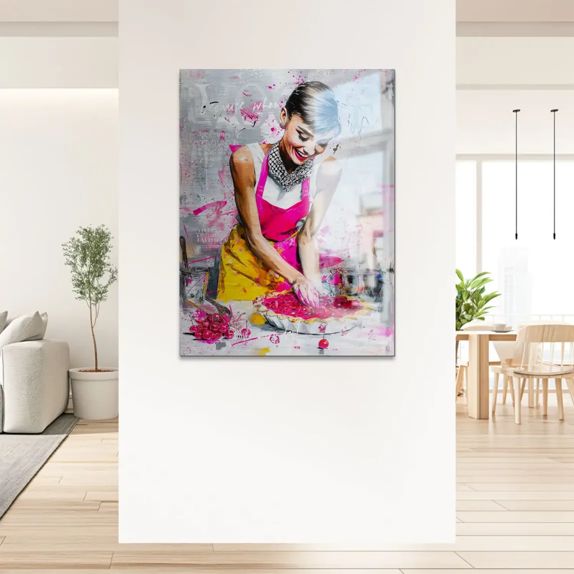 Cherry Bliss Audrey Hepburn Alu Gebürstet Bild