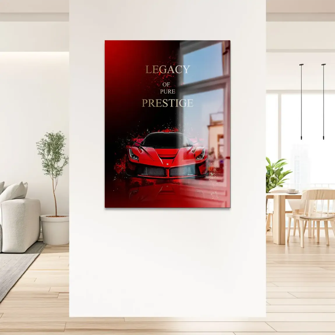 Red Prestige Ferrari Alu Gebürstet Bild