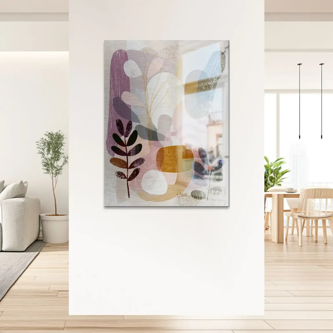 Soft Harmony Abstrakt Alu Gebürstet Bild