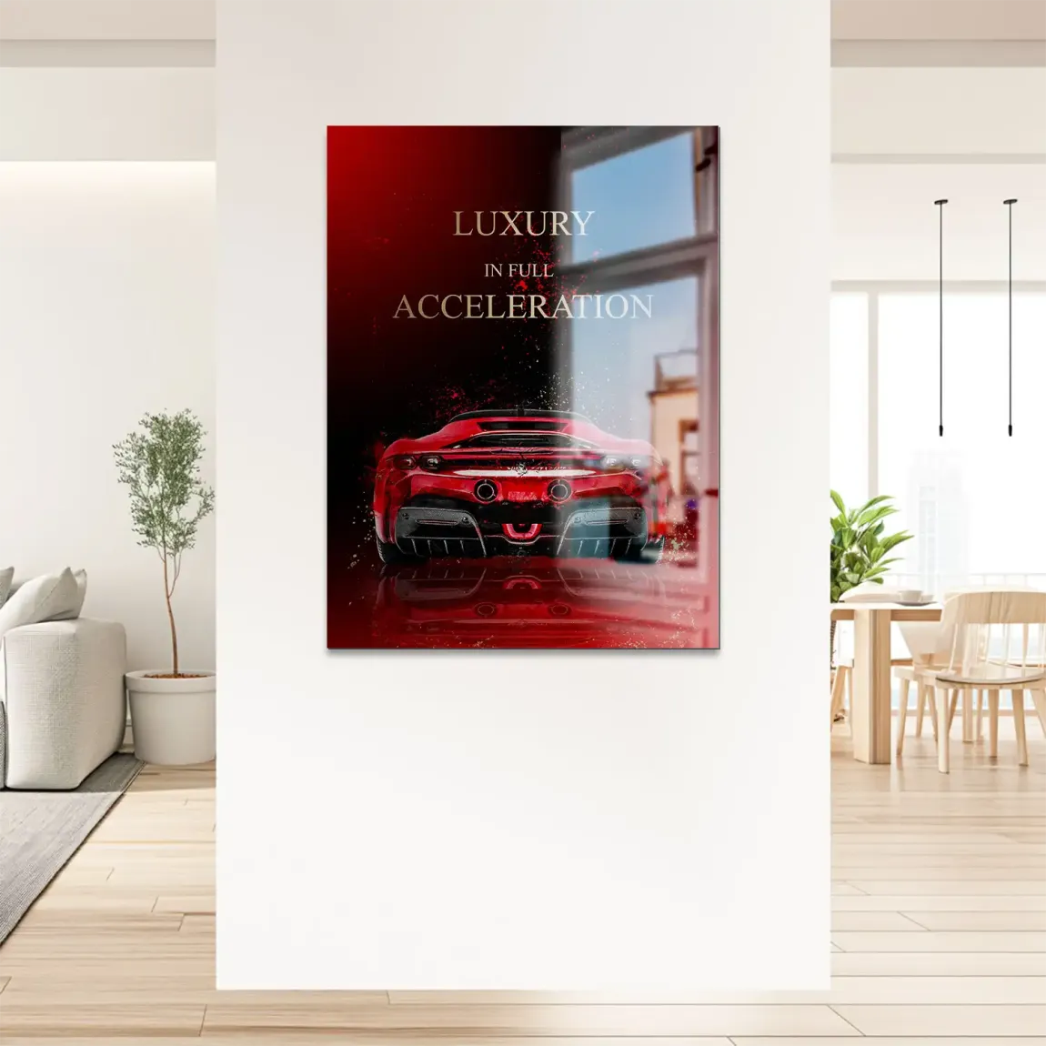 Ferrari Red Art Alu Gebürstet Bild