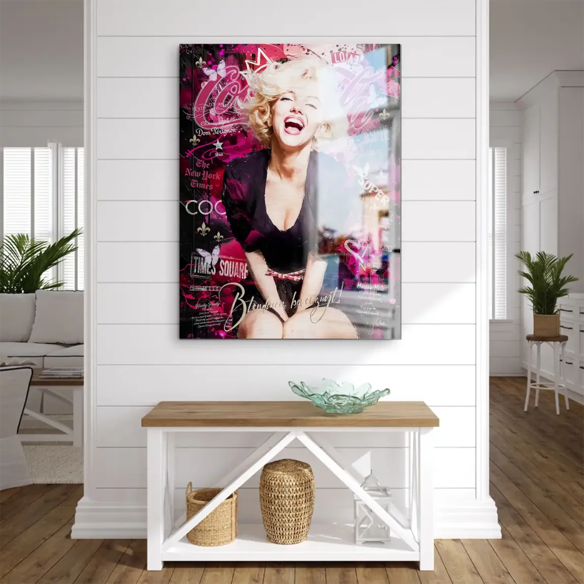 Marilyn Pink Vibes Alu Gebürstet Bild INGALERIE