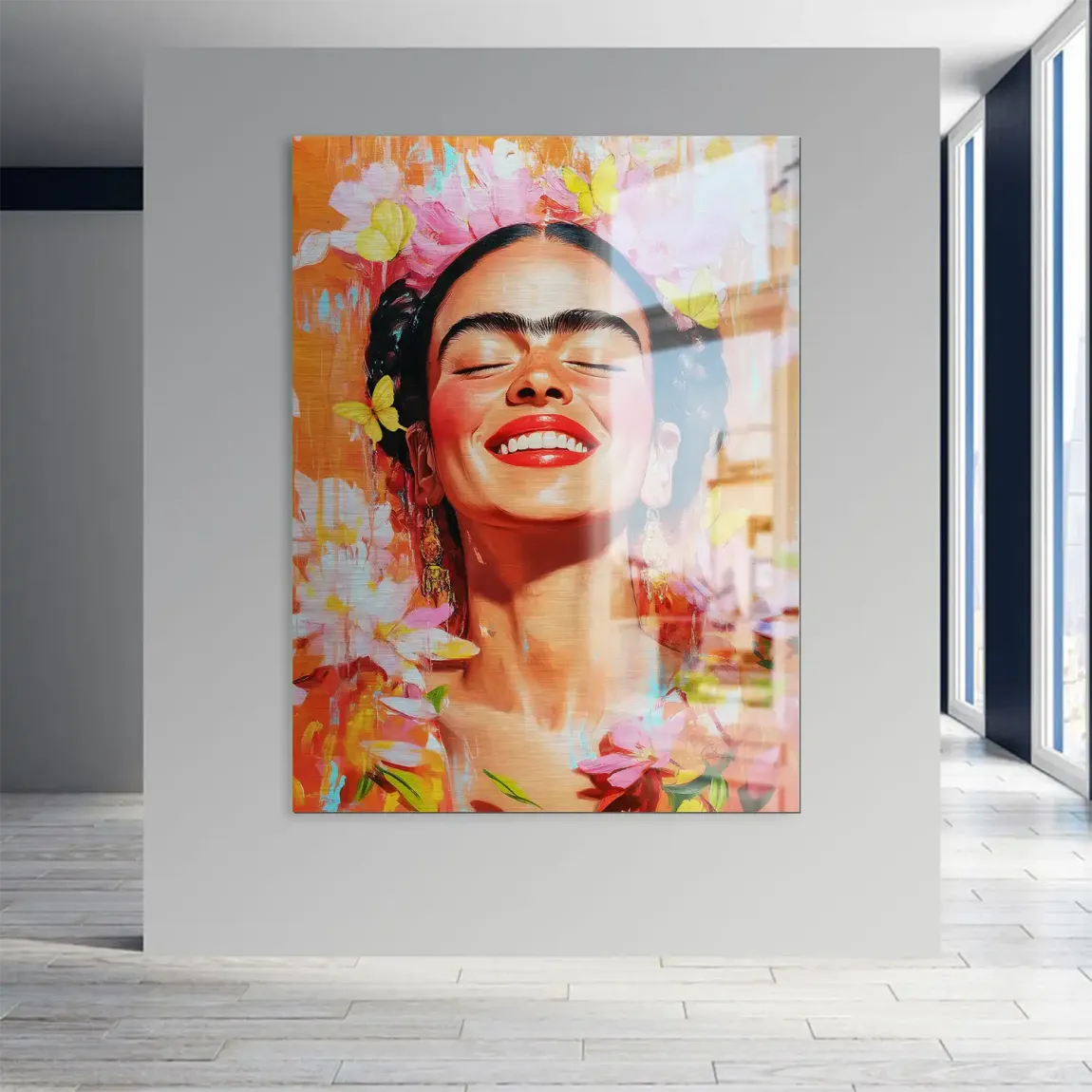 Frida Kahlo Blooming Aludibond Gebürstet INGALERIE