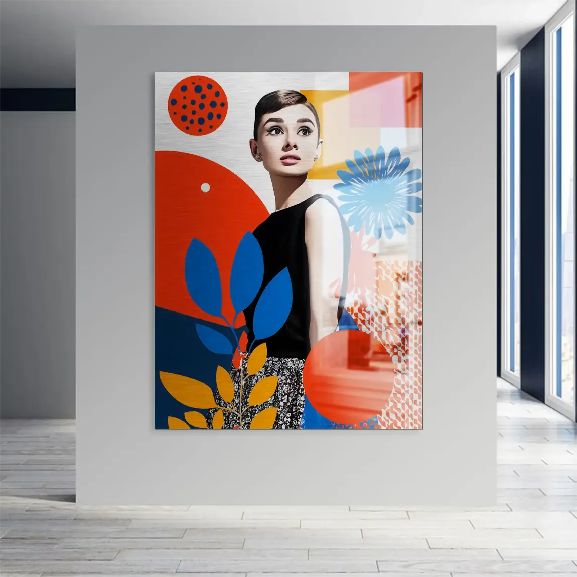Audrey Hepburn Blooming Aludibond Gebürstet INGALERIE