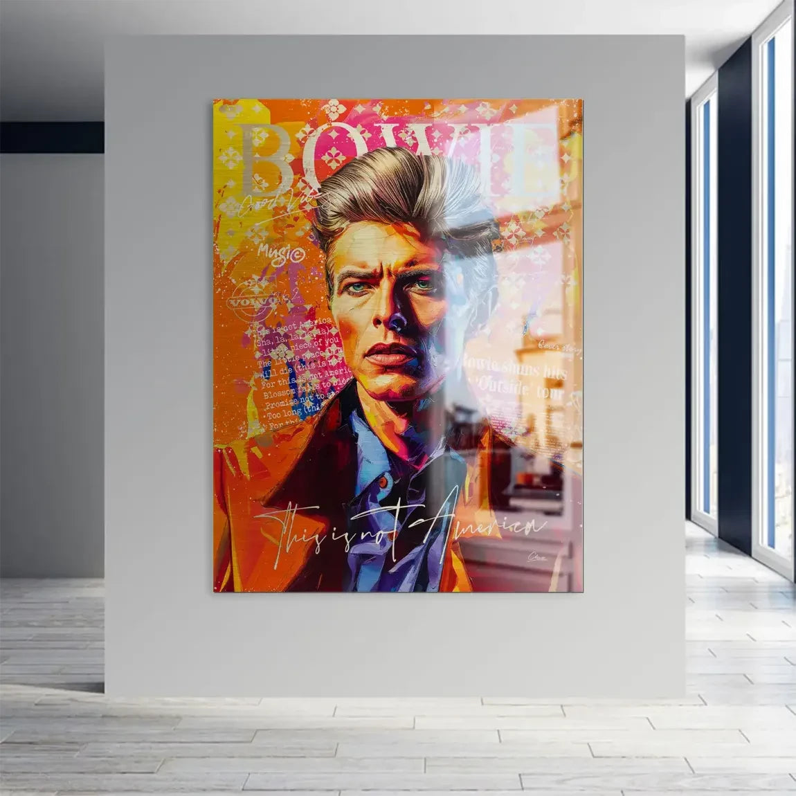 Bowie America Pop Art Aludibond Gebürstet INGALERIE