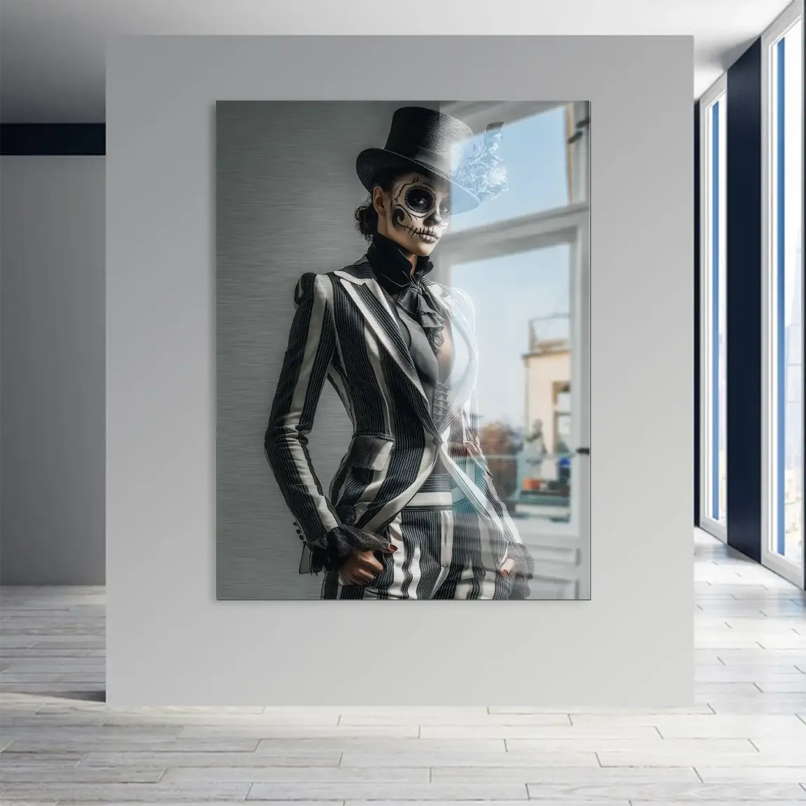 Lady Skull Aludibond Gebürstet INGALERIE
